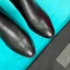 Hot Sale-New Designer bottines pour femmes en cuir de veau noir hiver bout pointu Chaussures sexy Semelle extérieure en cuir mi talon bottes Martin bottes DHL