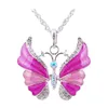 Hanger Kettingen Charm Zilver Rhinestone Crystal Butterfly Collier Hanger
