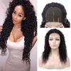 Perruques à cheveux humains en dentelle Brésilienne Brésilienne Coiffure bouclée 4x4 Fermeure Lace Wig Remy Virgin Hair 180% Perruques de densité pour les femmes noires