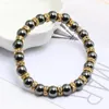 Bracelets de perles d'hématite en pierre naturelle de haute qualité, corde de strass pour hommes et femmes, Bracelet de santé énergétique, bijoux cadeau 5732911