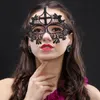 Sexig Lace Party Masks Dam Girls Half Face Mask Halloween Xmas Cosplay Kostym Masquerade Dancing Valentine Half Face Mask