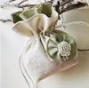 Sachet bag gift candy pouch cotton bag small thickened cute flower button ornaments jewelry accessories storage