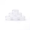 Kozmetik Krem Göz Farı Çiviler Toz Takı için 3ML Temizle Tabanı Boş Plastik Konteyner Kavanozları Pot 3 Gram Boyut