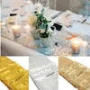 Çevre dostu ışıltılı bling gümüş /altın /şampanya pullu masa koşucuları 180x30cm Düğün Partisi Bachelorette Party Dekor Malzemeleri