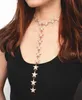 Fashion- America sexy personality trend alloy five pointed star Long Necklace