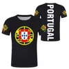 ポルトガルTシャツDIY無料カスタムネームナンバーTシャツ国旗国旗共和国ポルトガル国カントリーカレッジプリント写真服