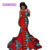 Африканские платья для женщин новая африканская мода 100% хлопок материал женщины бальные платья африканские женщины длинные свадебные платья WY2829