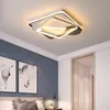 직사각형 현대 LED 천장 조명 거실 침실 학습 룸 화이트 + 블랙 컬러 홈 데코 천장 램프