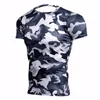 Rashgard Mens Sport Running T Camiseta Homens Camuflagem Ginásio Fitness MMA Treinamento Camisas Seco Fit Sportswear Top Futebol Jerseys