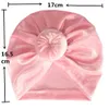 2020 nouveau 1 pièces velours bébé chapeau filles beignet hiver bébé bonnet enfants Turban chapeaux printemps bébé fille chapeau photographie accessoires 11 couleur