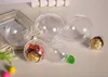 Juldekorationer boll transparent plastboll hängande julgran fest semester bröllop klar boll dekoration 4-20cm xd21623