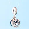 Breloques pendentif lune bleue 925, pour collier de perles, bijoux