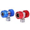 Freeshipping Car-Styling2X R134A Bil AC Luftkonditionering Justerbar Quick Coupler High Low Auto Adapter Connector