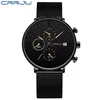 Crrju Fashion Date Mens Watches Top Brand Luxury impermeabile Sport Watch Slim Dial Quartz Watch Relogio Masculino277S4854875