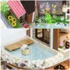 Cutebee Doll House Miniature Diy Dollhouse With Furnitures Wood House Countryard Dweling Toys For Children Birthday Present 13848 Y1691614