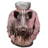 Wild Animal Boar Lustige 3D Printed Männer Frauen Hoodie Sweatshirt Fashion Graphic Hoodie Casual Streetwear Pullover