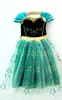 2020 Зеленый платье Элегантный Красивая принцесса Рождество платья Hallowmas платья партии Cosplay принцессы костюм цветок печати платья M201