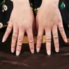 17KM 12 pc/set Charm Gold Color Midi Finger Ring Set for Women Vintage Boho Knuckle Party Rings Punk Jewelry Gift for Girl