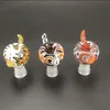 2019 Nouveau produit 14mm 18mm Perruque Wag OX Corne Bols En Verre Coloré Heady Pour Verre Narguilé Et Ash Catcher Bong En Verre Pipe À Eau