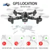드론 S167 접이식 GPS 무인 항공기 WiFi HD 공중 4K 지능형 4 축 항공기 긴 수명 원격 제어 항공기