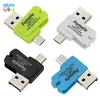 Kleur hoge efficiëntie Universele kaartlezer Mobiele telefoon PC-kaartlezer Micro-USB OTG Kaartlezer OTG TF / SD Flash-opslag Hogel