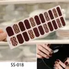 22 punte nail art sticker adesivo manicure fai da te stampaggio a caldo paillettes fascia alta strisce di smalto avvolge accessori tipi