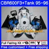 Corps + Réservoir Pour HONDA rouge bleu brillant CBR600RR CBR 600F3 CBR 600 F3 FS 95 96 289HM.14 CBR600FS CBR600 F3 95 96 CBR600F3 1995 1996 Carénages