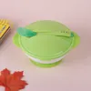 Toddler Baby Kids Feeding Non-slip Two-handed Sucker Bowl Spoon Tableware Set Dishes