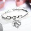 45 typer diamant kärlek hjärtarmband familjemedlem bästa vänner kristall armband kvinnor charms armband smycken