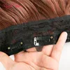 moda ombre Clip nelle estensioni dei capelli castano biondo mette in risalto treccia mista capelli lisci sintetici fermagli per capelli intrecciati sintetici da 250 grammi