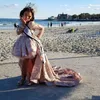 Glitz Cekinowy Aplikacja Bodice Little Girls Pageant Dresses 2020 Długie Rękawy Backless High Niski Tulle Kwiat Dziewczyny Sukienki na wesela