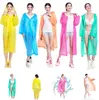 Thickened Raincoats EVA Non-disposable Solid Raincoat Fashion E-Friendly Waterproof Raincoats Outdoor Travel Long Raincoat 50pcs T1I1837