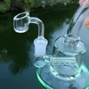 6 Inç Mini Dab Rig Renkli Kalın Cam Bongs Nargile Inline Perc Su Boruları 14mm Ortak Petrol Kuyuları 4mm Kuvars Banger ile Küçük Bong