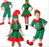 Costume de noël costume de lutin pour enfants cosplay festival parent-enfant adulte hommes et femmes costume de noël vert