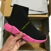 2022 New Speed Trainer Socks Shoes Fashion Top Triple Black Oreo Red Flat Men Women Casual Shoes Sport With Box Dust Bag