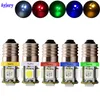 AYJERY Wholesale 500pcs Screw E10 5 SMD LED Bulb 12V Car Clearance Door Reading Lights White Blue Red Yellow Car Styling