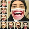 Wiederverwendbarer Ausdruck 3D-Druck Cartoon-Gesichtsmasken Mundmaske Lustige staubdichte Maske UV-beständige waschbare Lauf-Reitmasken RRA3284