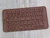 Ferramentas de decoração de bolo de jantar letra de molde de chocolate de silicone e número de fontes de fontes de biscoitos Ferramentas de panor