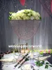 Nova chegada pano de fundo decoração de casamento de cristal acrílico back drop stand tubo e cortina para decoração de mesa venda best0558