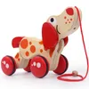 Bambini in legno coccodrillo cane trascina giocattoli torsioni bambini cartone animato animali puzzle torsioni giocattolo educativo classico per auto giocattolo per bambini