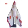 Unicorn filt hooded för tjejer bärbar virka stickad kasta magi hoodie cloda unicorn hat cape d59