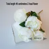 Vacker 7 huvuden Rose Peony Konstgjorda Silk Blommor Små Bouquet Flores Hem Party Vår Bröllopsdekoration Mariage Fake Flower