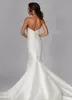 Simples Sereia Grace Philips Wedding Dresses off Ombro de manga curta Satin Ruched vestido de casamento varrer trem Robe de Mariée