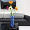 12*27cm Creative Clear Eco-friendly Foldable Folding Flower PVC Vase Unbreakable Reusable Home Wedding Party Decoration