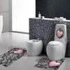 Casa de Banheiro Conjunto Pebble Pvc Paviment Tapetes Rosa Love Heart Stone Anti Slip Cozinha Banheiro Banheiro Lavável Banheiro Banheiro Adesivos Tapete