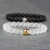 Love Life Sieraden Honkbal Beaded Armband Groothandel 8mm Steen Kralen Goud Verzilverd Energie Sport Armbanden voor Gift