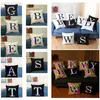 45 * 45m LED Light Cushion Cover LED English Alphabet Pillow Case LED Letter Pillowcase Bil midja kuddlip ca11174-1 30pcs