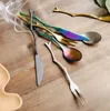 Sen series small fresh branch knife spoon fork Dinnerware Sets creative stainless steel stirring coffee fruit forks gift spoons with hand gifts