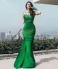 2020 Backless Avondjurken Sexy Mermaid Illusion Lange Mouwen Dubai Prom Dress Lace Formele Partij Jassen Maxi Dress341W