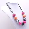 Più nuovo Hot Pink Kid Chunky Collana Fashion Adjusted Corda Bubblegum Chunky Bead Collana Ragazza Gioielli per bambini